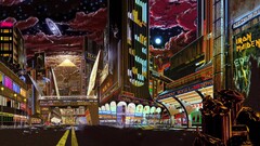 City Starry Night futuristic digital art science fiction Music