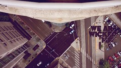 cityscape aerial view street Typography Car vehicle building