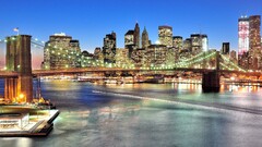 cityscape Bridge new york city