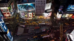 cityscape City building crowds Times Square new york city USA