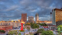 cityscape City building hdr sunset San Antonio USA sky