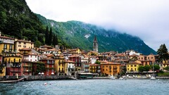 cityscape City building Italy Lake Como
