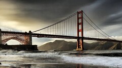 cityscape City golden gate bridge San Francisco California USA