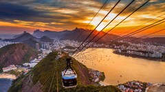 cityscape City Rio de Janeiro Brazil sky sunlight clouds