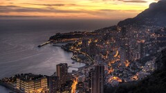 cityscape City Sea monaco sunset sky sunlight