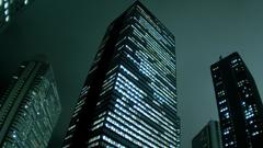 Cityscape night building lights