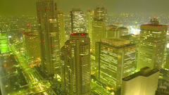 Cityscape night Green City