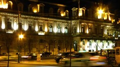 cityscape traffic long exposure building