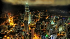 Cityscapes architecture fog buildings