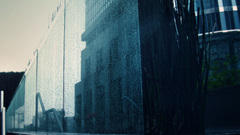 Cityscapes architecture water drops