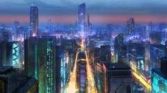 Cityscapes artwork digital art futuristic