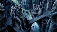 Cityscapes artwork fantasy art album covers Dan Seagrave