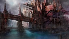 Cityscapes artwork futuristic