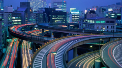 Cityscapes buildings highway roads