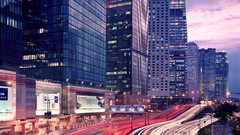 Cityscapes buildings long exposure