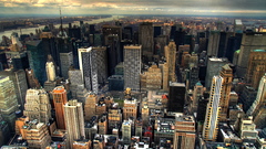 Cityscapes buildings Manhattan panorama