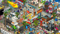 Cityscapes buildings pixel art