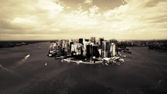 Cityscapes buildings sepia