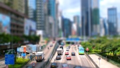 Cityscapes buildings tilt-shift