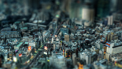 Cityscapes buildings tilt-shift
