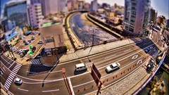 Cityscapes buildings tilt-shift