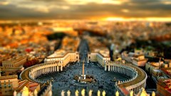 Cityscapes buildings tilt-shift vatican
