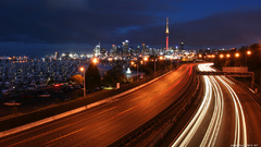 Cityscapes cars long exposure