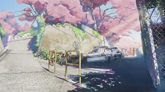Cityscapes cars Makoto Shinkai