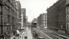 Cityscapes Chicago vintage buildings