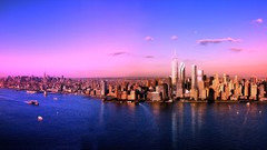 Cityscapes city skyline Sea