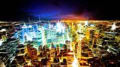 Cityscapes colorful buildings City