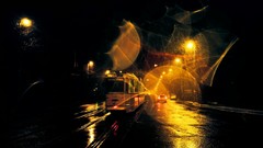 Cityscapes dark night rain