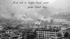 Cityscapes destruction buildings monochrome