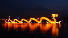 Cityscapes Dragons night lights