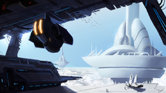 Cityscapes flying science fiction