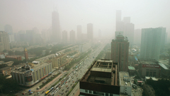 Cityscapes fog buildings