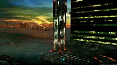 Cityscapes futuristic buildings