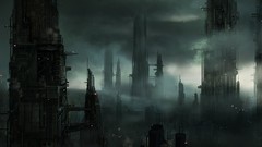 Cityscapes futuristic concept art