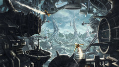 Cityscapes futuristic fantasy art