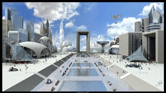 Cityscapes futuristic Future buildings