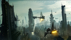 Cityscapes futuristic Future digital