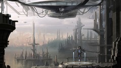 Cityscapes futuristic mecha science