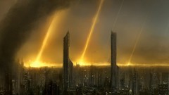 Cityscapes futuristic missile