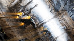 Cityscapes futuristic spaceships concept