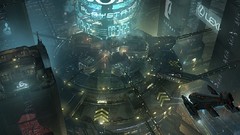 Cityscapes futuristic spaceships concept