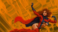 Cityscapes heroines flying comics