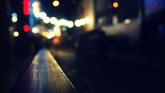 Cityscapes lights buildings bokeh