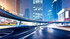 Cityscapes lights roads