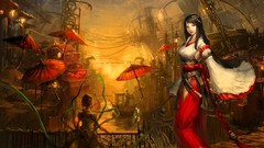 Cityscapes miko artwork Umbrellas