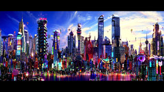 Cityscapes multicolor architecture buildings